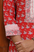 Women Red Floral Printed Pure Cotton Straight Kurta